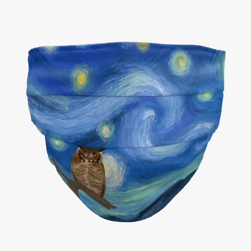 Owl Night Sky Face Mask